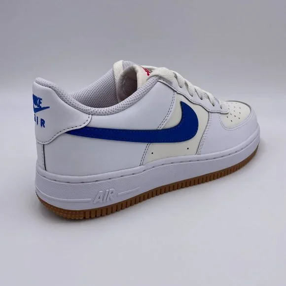 Nike Air Force 1 White / Royal Blue Womens Shoes - Picture 8 of 8